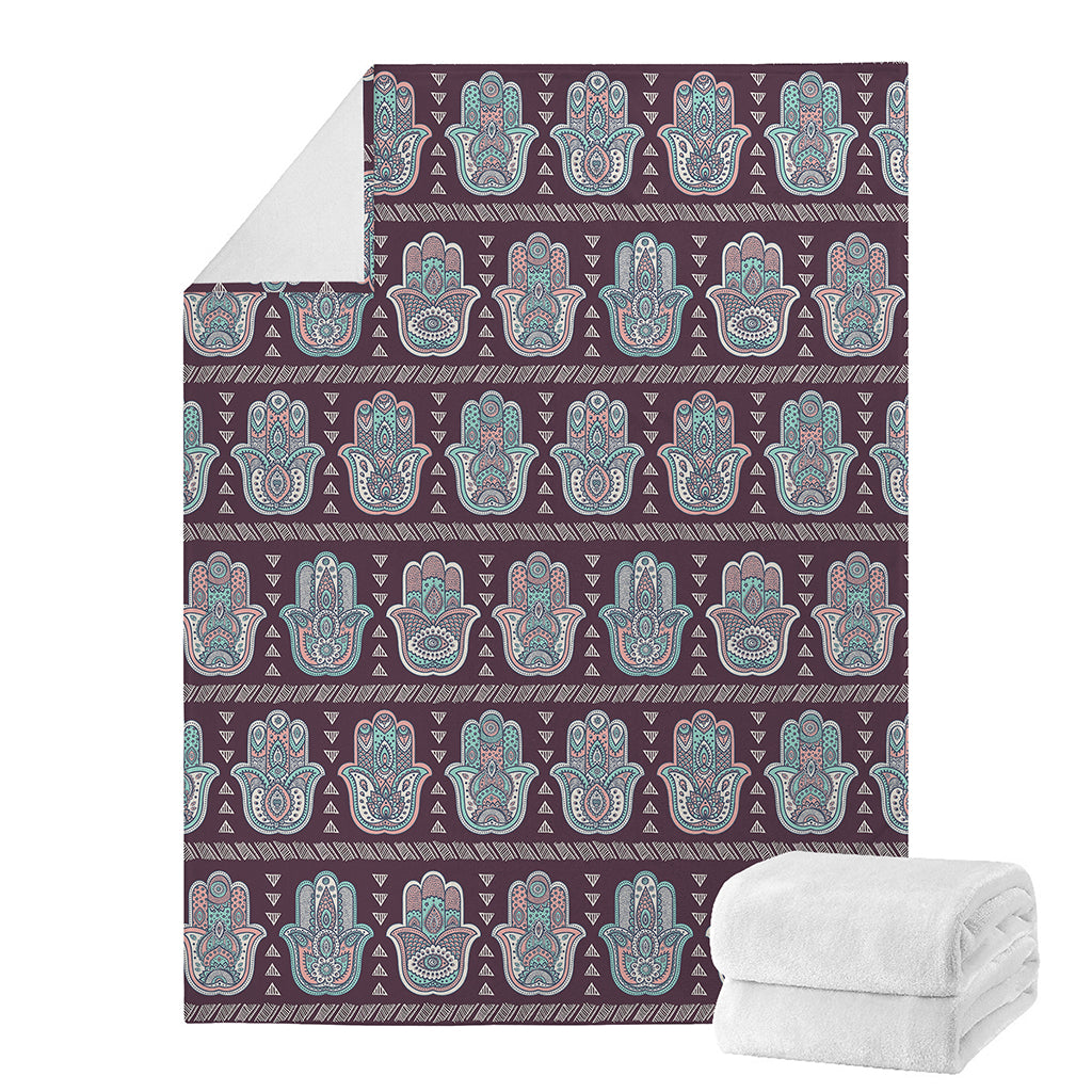 Hamsa Symbol Pattern Print Blanket