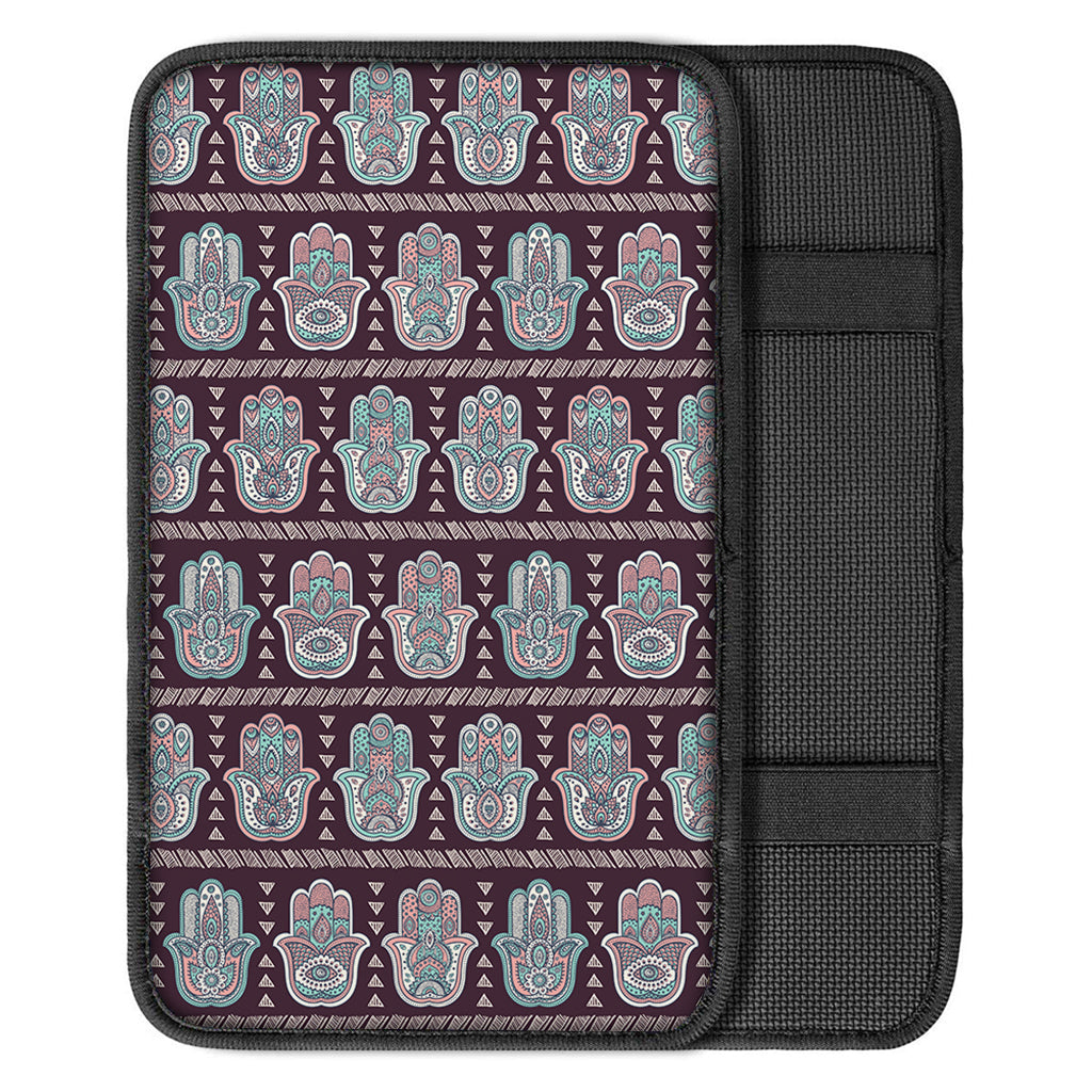 Hamsa Symbol Pattern Print Car Center Console Cover