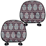 Hamsa Symbol Pattern Print Car Headrest Covers