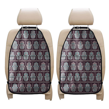 Hamsa Symbol Pattern Print Car Seat Organizers