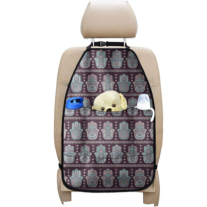 Hamsa Symbol Pattern Print Car Seat Organizers