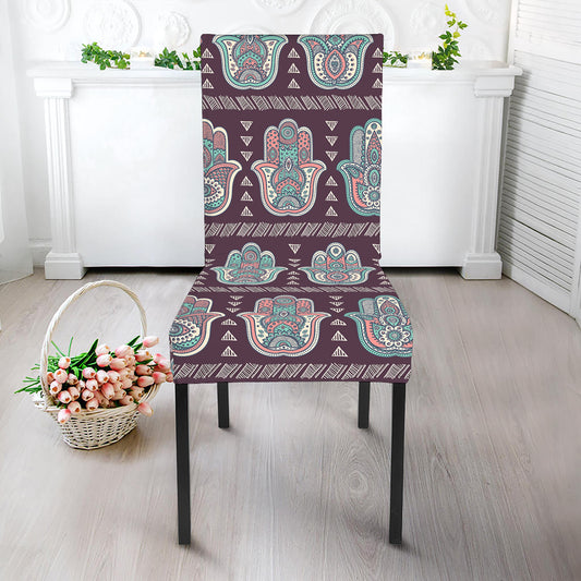 Hamsa Symbol Pattern Print Dining Chair Slipcover