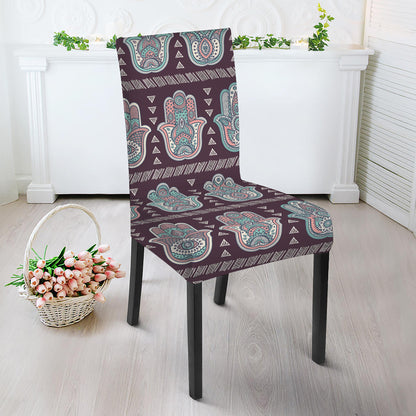 Hamsa Symbol Pattern Print Dining Chair Slipcover
