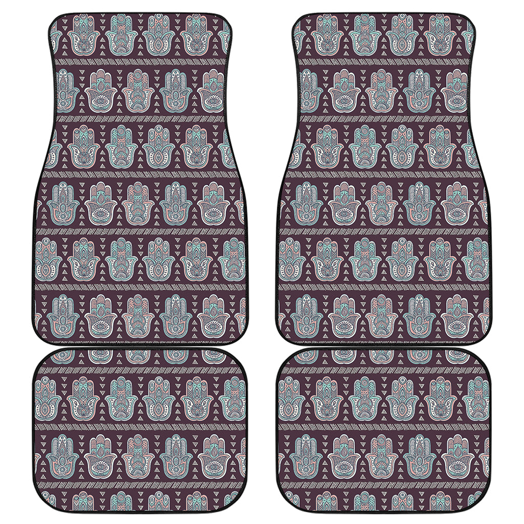 Hamsa Symbol Pattern Print Front and Back Car Floor Mats