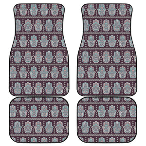 Hamsa Symbol Pattern Print Front and Back Car Floor Mats