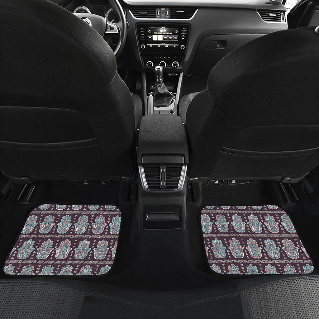 Hamsa Symbol Pattern Print Front and Back Car Floor Mats