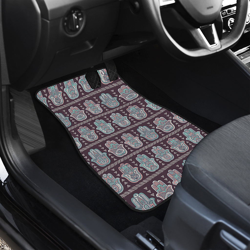 Hamsa Symbol Pattern Print Front and Back Car Floor Mats