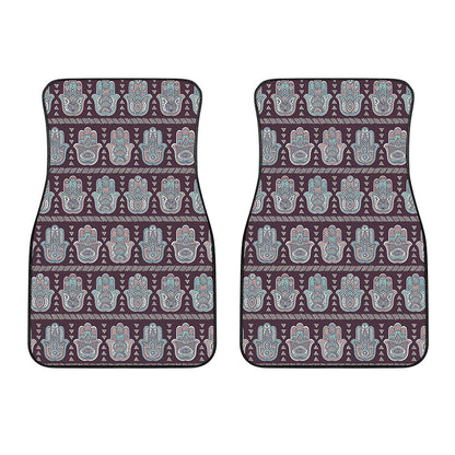 Hamsa Symbol Pattern Print Front Car Floor Mats