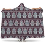 Hamsa Symbol Pattern Print Hooded Blanket