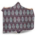 Hamsa Symbol Pattern Print Hooded Blanket