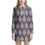 Hamsa Symbol Pattern Print Hoodie Dress