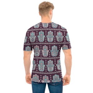 Hamsa Symbol Pattern Print Men's T-Shirt