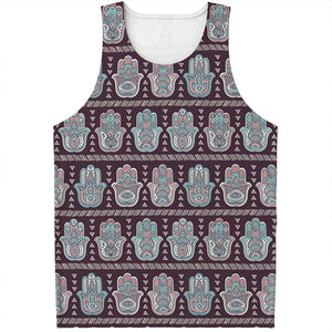 Hamsa Symbol Pattern Print Men's Tank Top