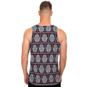 Hamsa Symbol Pattern Print Men's Tank Top