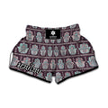Hamsa Symbol Pattern Print Muay Thai Boxing Shorts