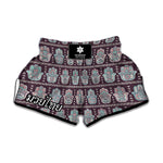 Hamsa Symbol Pattern Print Muay Thai Boxing Shorts