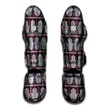 Hamsa Symbol Pattern Print Muay Thai Shin Guards