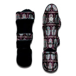 Hamsa Symbol Pattern Print Muay Thai Shin Guard