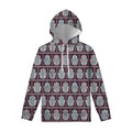 Hamsa Symbol Pattern Print Pullover Hoodie