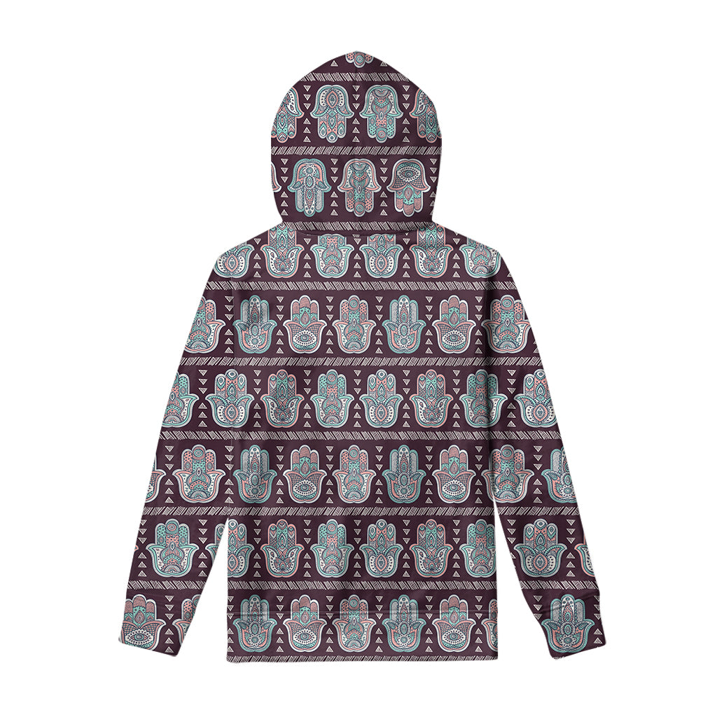 Hamsa Symbol Pattern Print Pullover Hoodie
