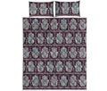 Hamsa Symbol Pattern Print Quilt Bed Set