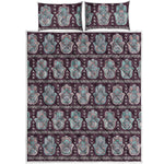 Hamsa Symbol Pattern Print Quilt Bed Set