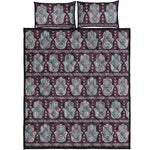 Hamsa Symbol Pattern Print Quilt Bed Set