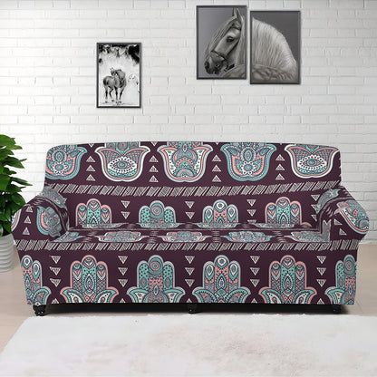 Hamsa Symbol Pattern Print Sofa Cover