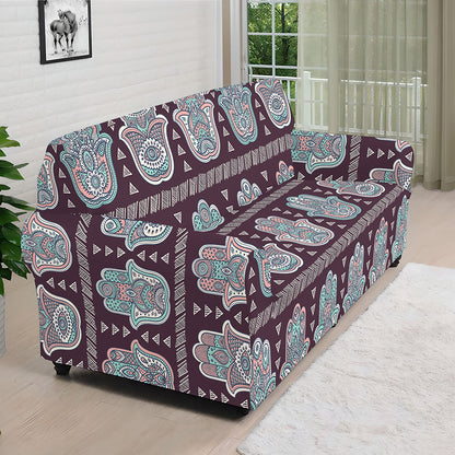 Hamsa Symbol Pattern Print Sofa Cover