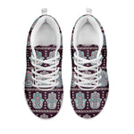 Hamsa Symbol Pattern Print White Sneakers