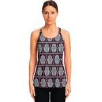 Hamsa Symbol Pattern Print Women's Racerback Tank Top