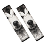 Hand Drawn Alaskan Malamute Print Car Seat Belt Covers