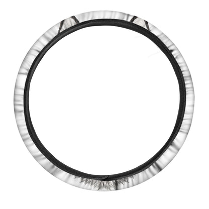 Hand Drawn Alaskan Malamute Print Car Steering Wheel Cover