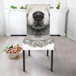 Hand Drawn Alaskan Malamute Print Dining Chair Slipcover
