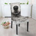 Hand Drawn Alaskan Malamute Print Dining Chair Slipcover