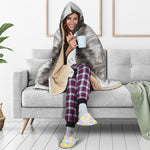 Hand Drawn Alaskan Malamute Print Hooded Blanket