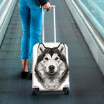 Hand Drawn Alaskan Malamute Print Luggage Cover