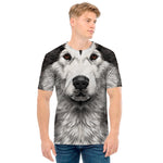 Hand Drawn Alaskan Malamute Print Men's T-Shirt
