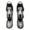 Hand Drawn Alaskan Malamute Print Muay Thai Shin Guards