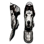 Hand Drawn Alaskan Malamute Print Muay Thai Shin Guard