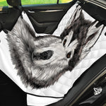 Hand Drawn Alaskan Malamute Print Pet Car Back Seat Cover