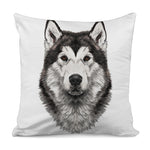 Hand Drawn Alaskan Malamute Print Pillow Cover