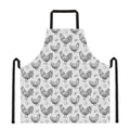 Hand Drawn Chicken Pattern Print Apron