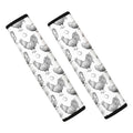 Hand Drawn Chicken Pattern Print Car Seat Belt Covers