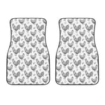 Hand Drawn Chicken Pattern Print Front Car Floor Mats