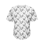 Hand Drawn Chicken Pattern Print Men's Baseball Jersey