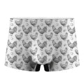 Hand Drawn Chicken Pattern Print Men's Boxer Briefs