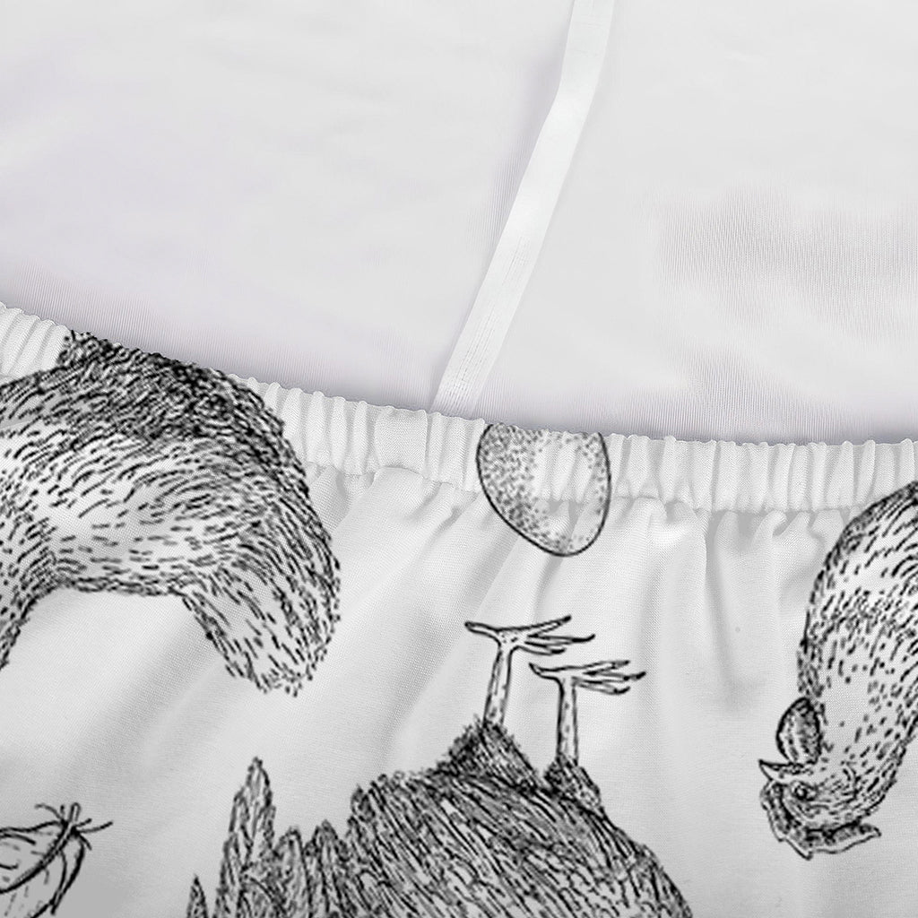 Hand Drawn Chicken Pattern Print Sofa Cover