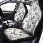 Hand Drawn Chicken Pattern Print Universal Fit Car Seat Covers