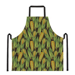 Hand-Drawn Corncob Pattern Print Apron